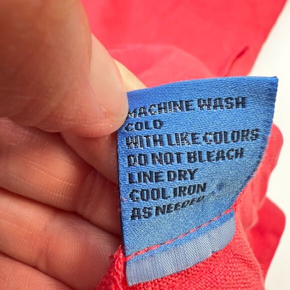 J Mclaughlin Nylee Linen Mini Dress 3/4 sleeve Pockets Coral Rose Pink Small - Picture 12 of 12